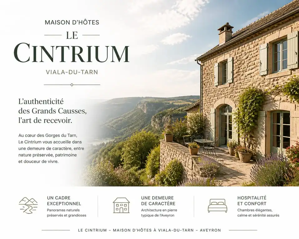 Maison d'hôtes Le Cintrium à Viala-du-Tarn dans les Grands Causses