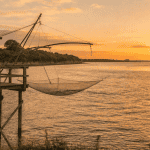 gironde fleuve estuaire carrelet coucher de soleil