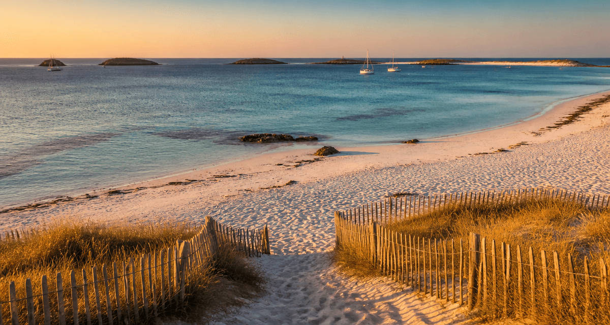 glenan islands plage sable blanc et mer turquoise