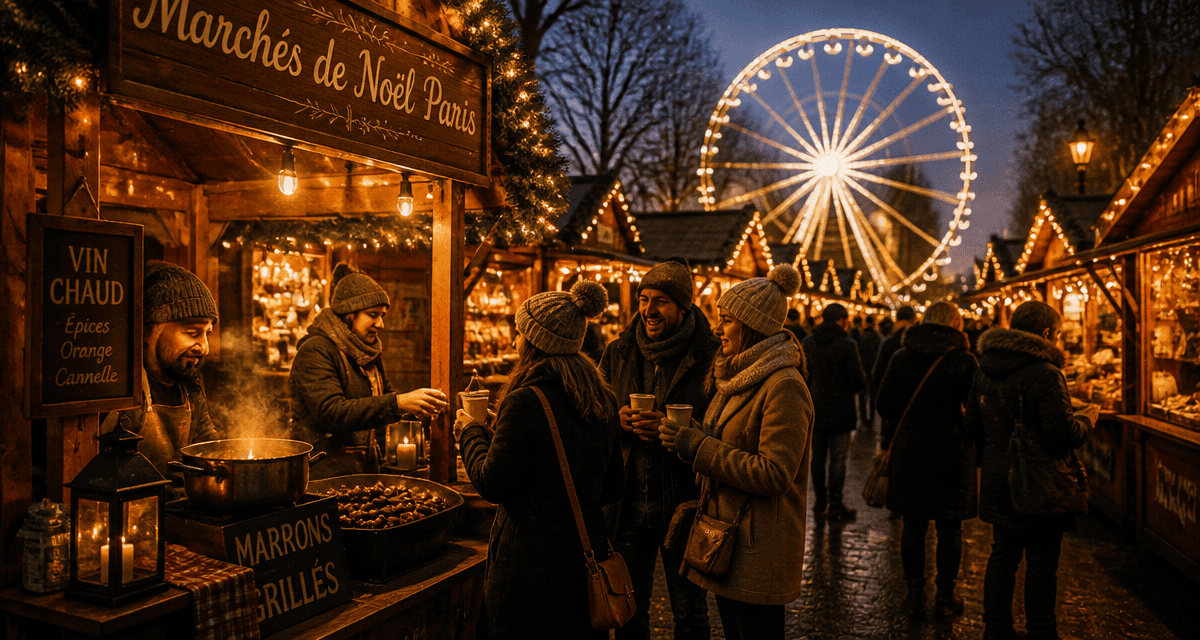 marche de noel a paris chalets et grande roue