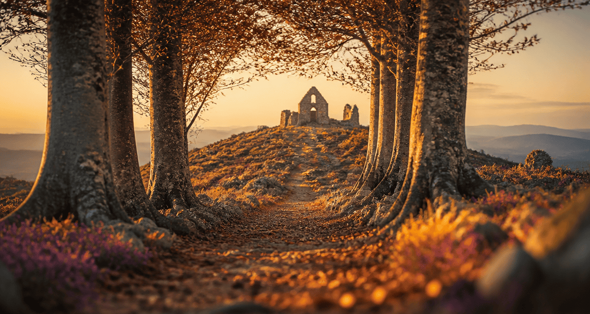 Mont Gargan chapelle ruines panorama