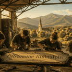 Bénévoles restaurent patrimoine rhonalpin dans halle industrielle