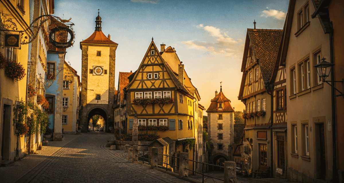rothenburg ob der tauber plönlein vue emblématique