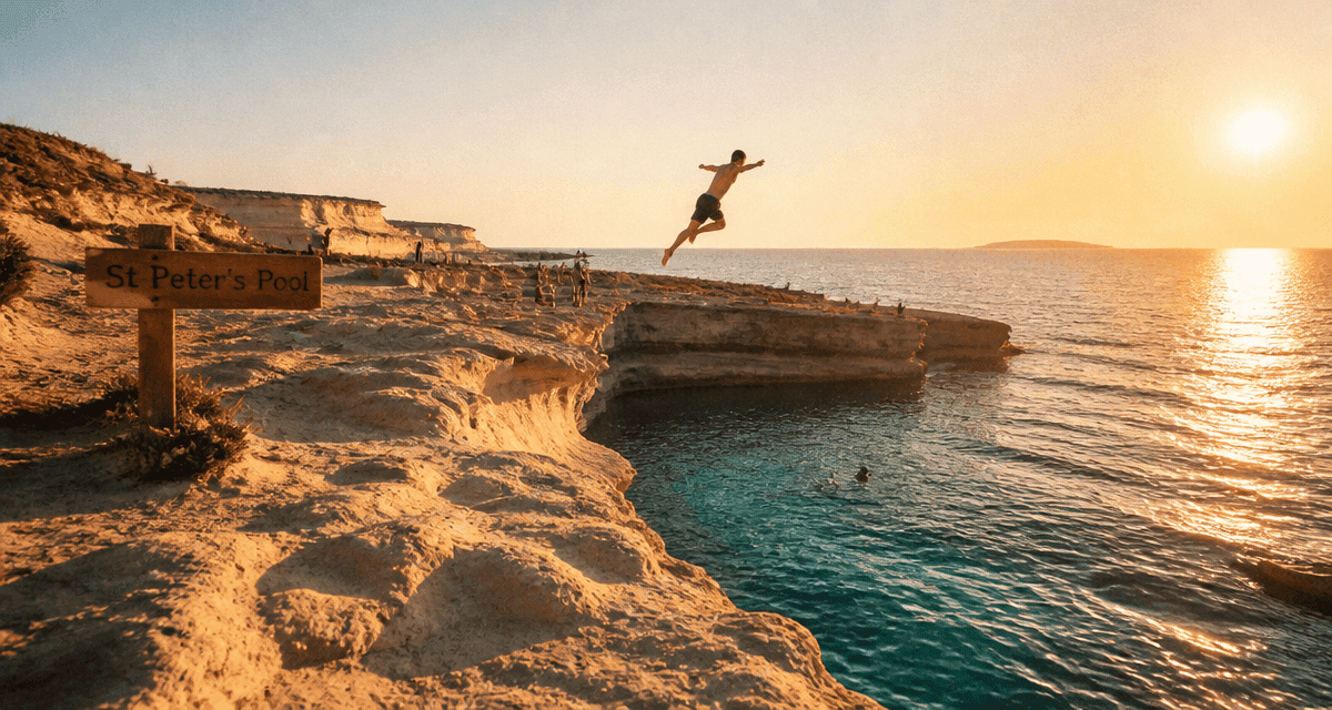 st peter's pool malte plongeur eaux turquoise