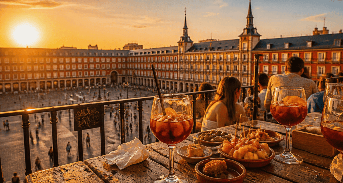 visite madrid 3 jours terrasse plaza mayor