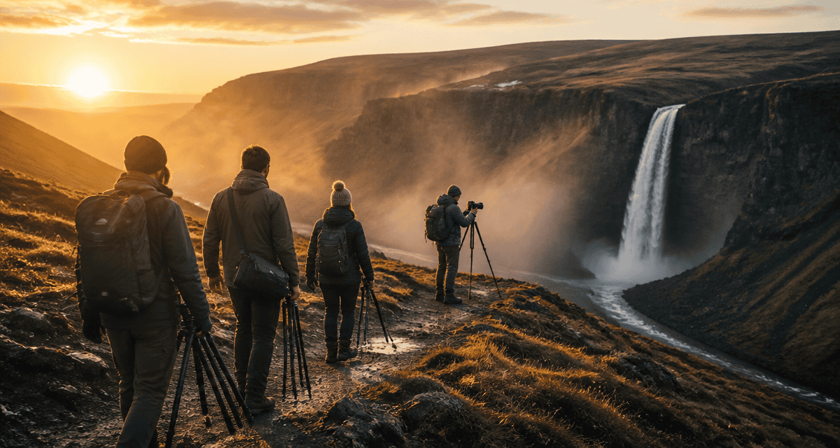 voyage photos groupe photographe Islande lever de soleil