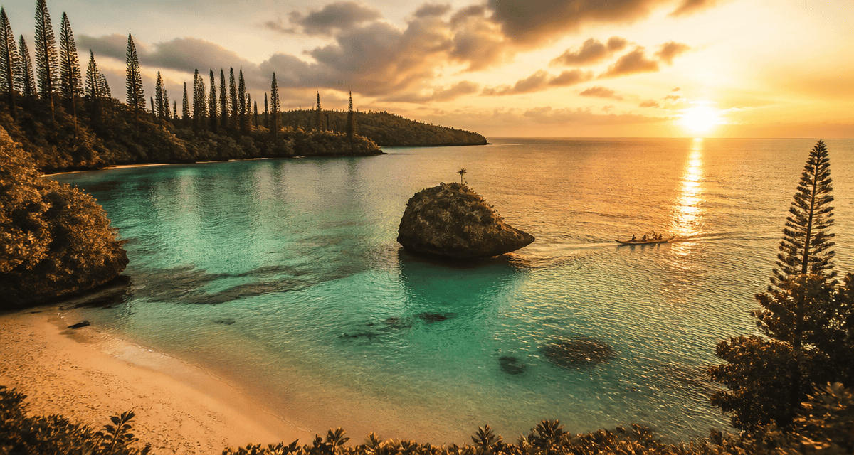 Baie Kanumera ile des Pins plage et pins