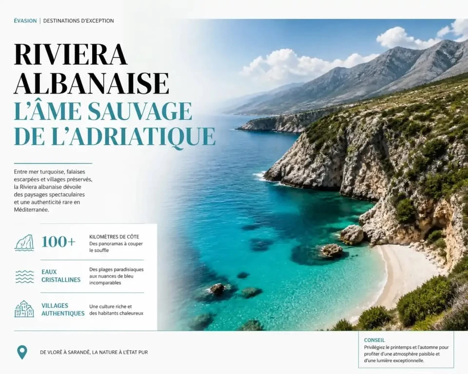 Paysage de la Riviera albanaise, incontournable à voir en Albanie