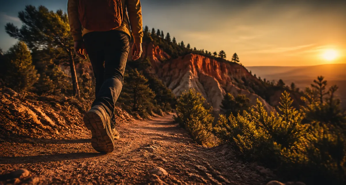 Le petit utah drome : sentier vers falaises ocre et rouges