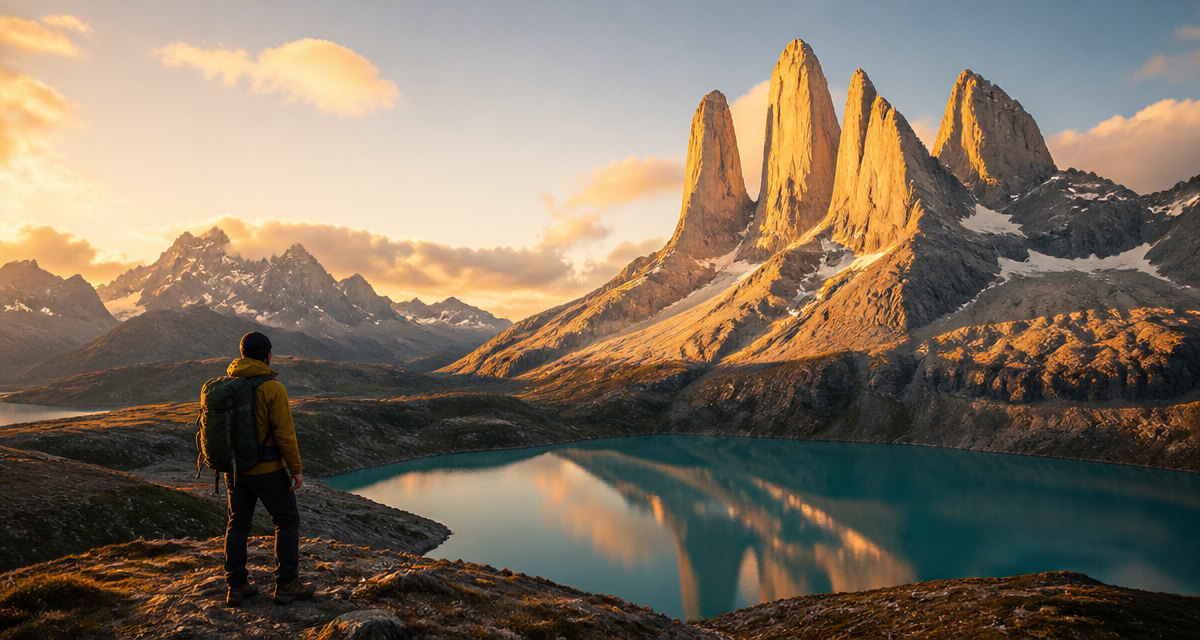parc torres del paine randonneur lac aiguilles