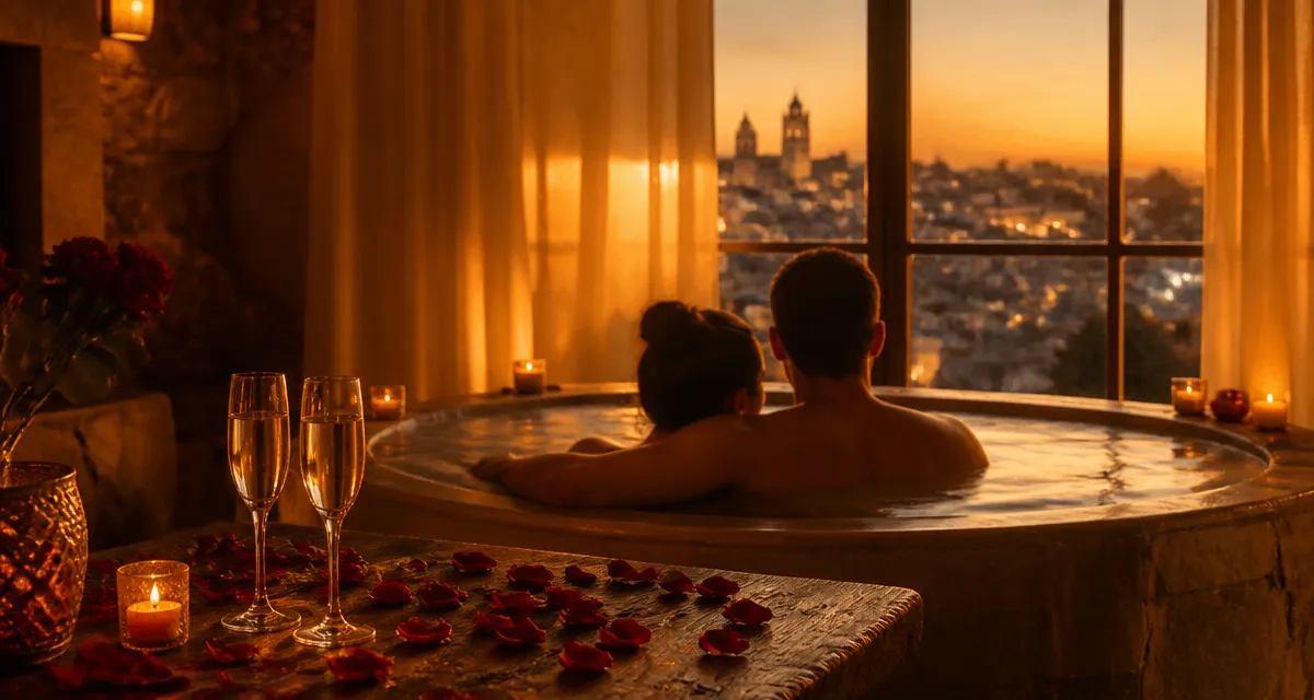Couple dans spa privatif love rooms Tours