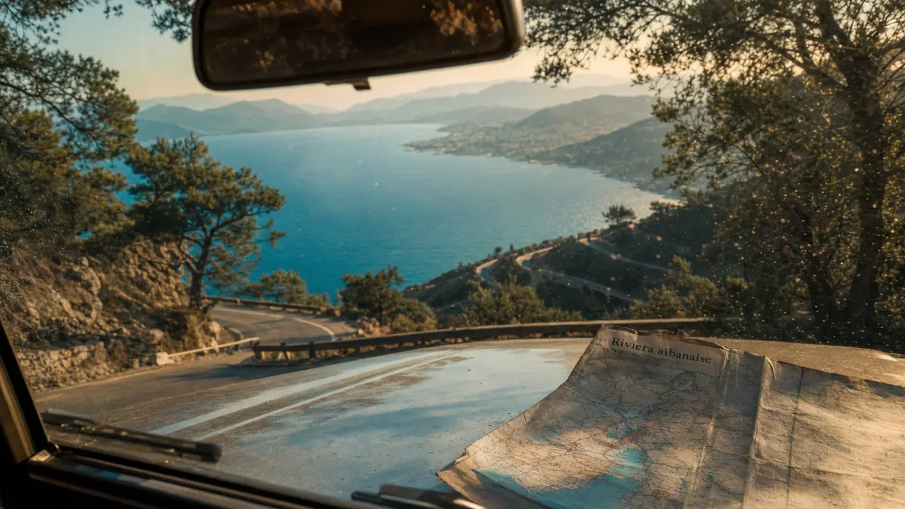 Albanie que faire : Riviera albanaise, route côtière vers Saranda, mer turquoise