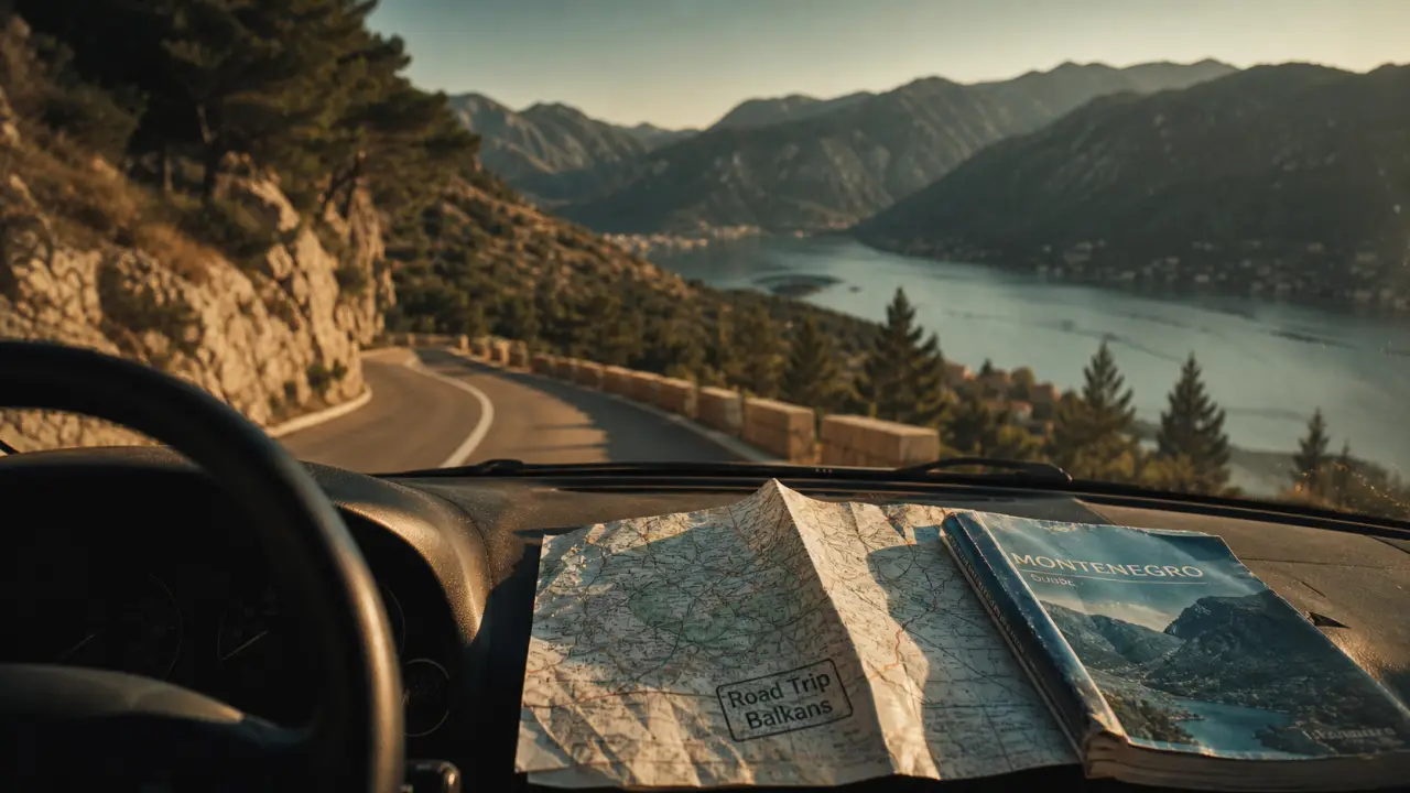 Balkans road trip en voiture au Monténégro, route et montagnes