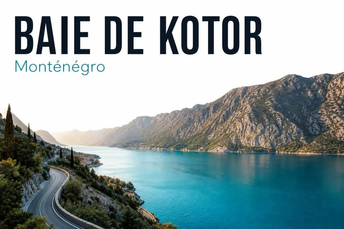 Paysage spectaculaire d'un road trip dans les Balkans le long de la baie de Kotor