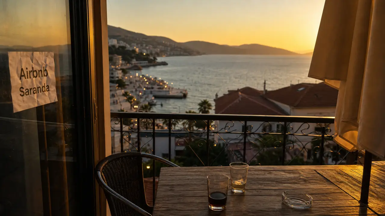 Airbnb Saranda Albanie, vue mer depuis balcon, parking et avis à vérifier