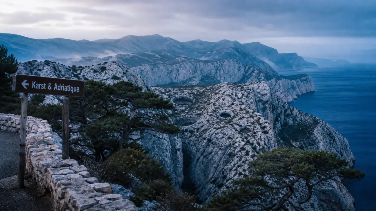 Alpes dinariques : karst et côte adriatique, falaises calcaires