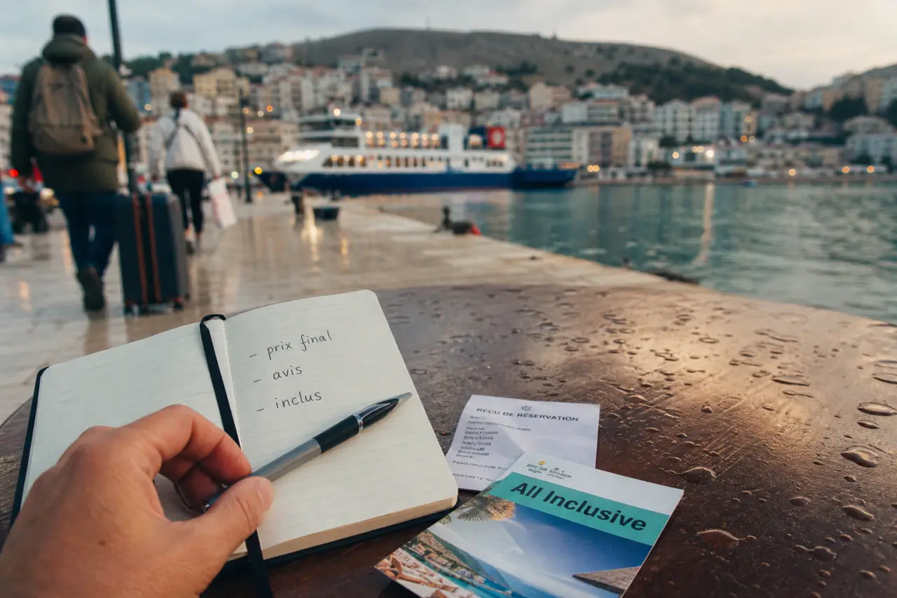 Hotel saranda albanie all inclusive : reçu et carte au port, prix final et services