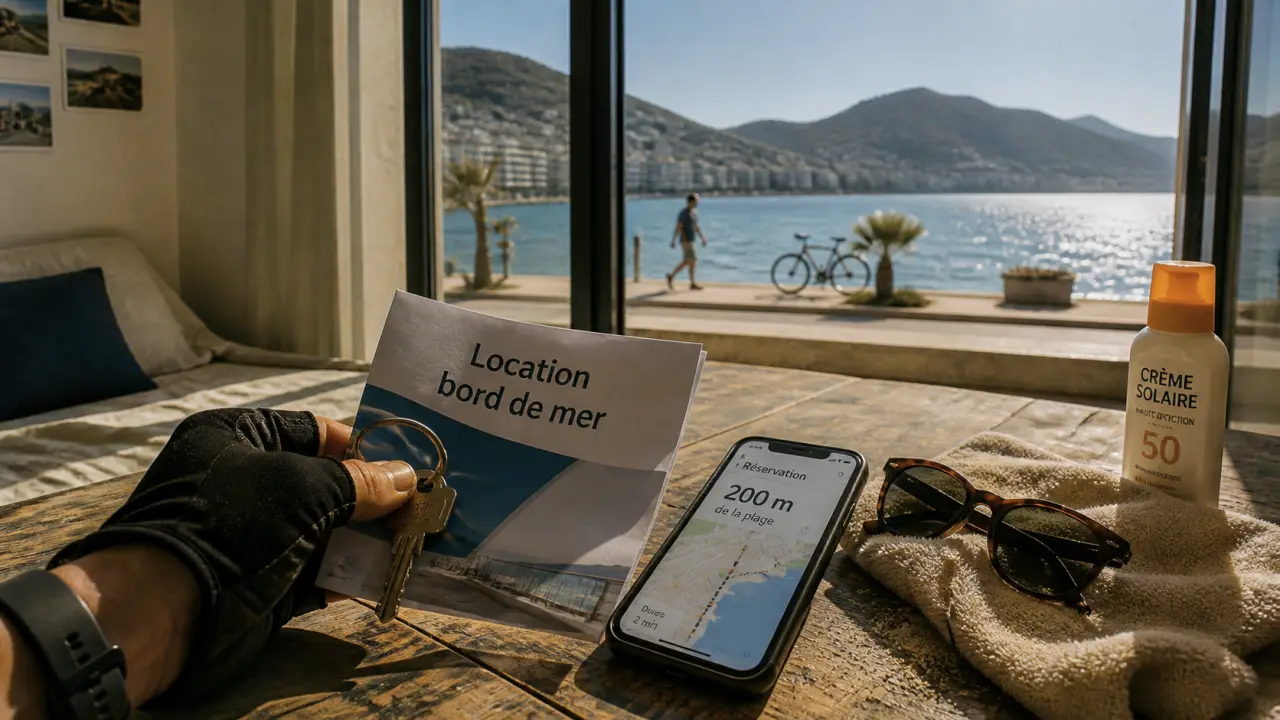 Location albanie bord de mer : clé de logement et vue mer à Saranda