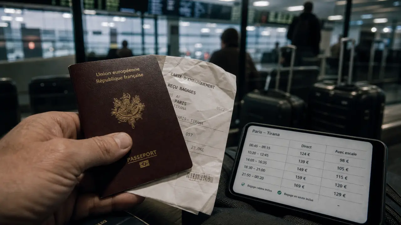 paris tirana vol au départ de Beauvais : direct ou escale prix bas