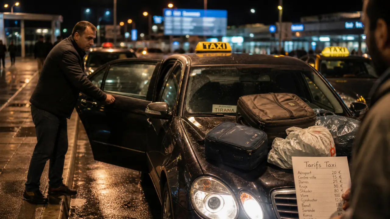 Prix taxi Albanie : taxi aéroport Tirana, tarifs 25 €