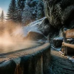 Source d eau chaude naturelle en France, bassin chauffé naturel