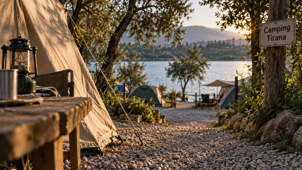 Camping Tirana Albanie à Kashar : emplacements près du lac