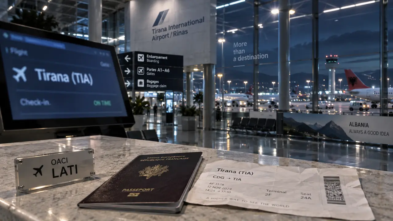 code iata tirana albanie TIA à l’aéroport de Rinas