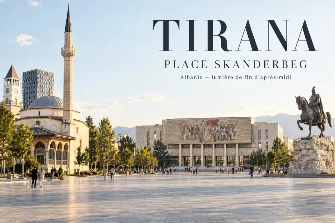 Activité Tirana Albanie : promenade sur la place Skanderbeg et découverte du centre historique