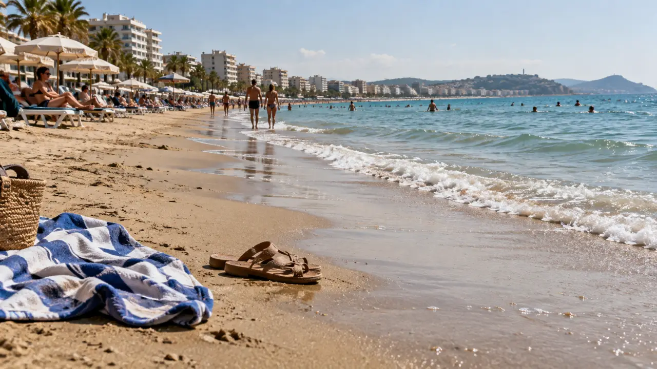 Plage albanie proche Tirana à Durrës, sable et mer Adriatique