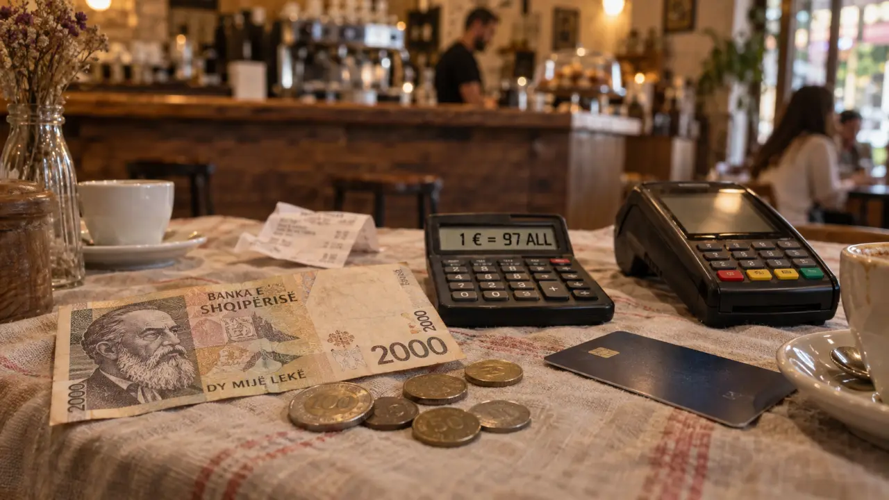 tirana albanie monnaie : euros et lek pour payer au café