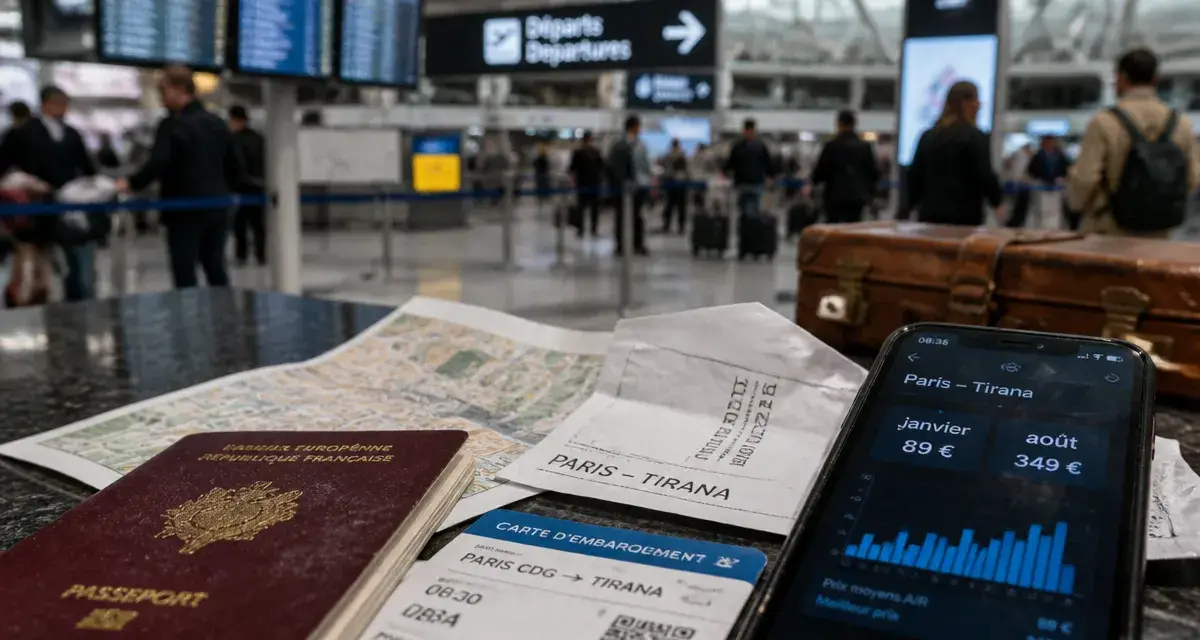 Vol paris tirana albanie : prix et calendrier à l’aéroport