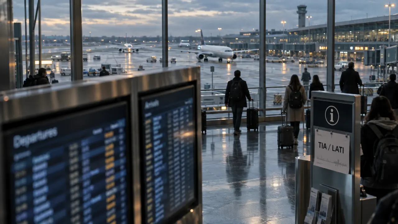 Aéroport Albanie Tirana (TIA) : hall et suivi des vols