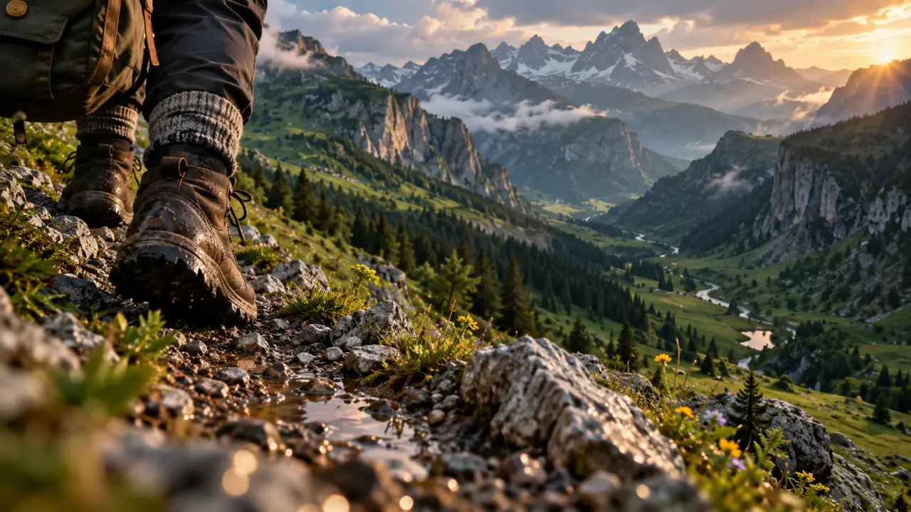Sentier dans les alpes albanaises vers Theth, Valbona et Koman