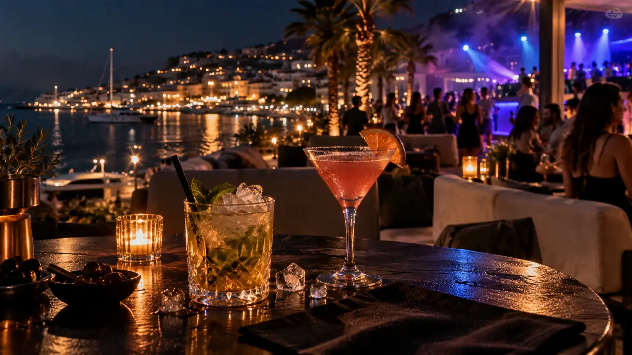 Boite de nuit Saranda Albanie, cocktails et dancefloor la nuit