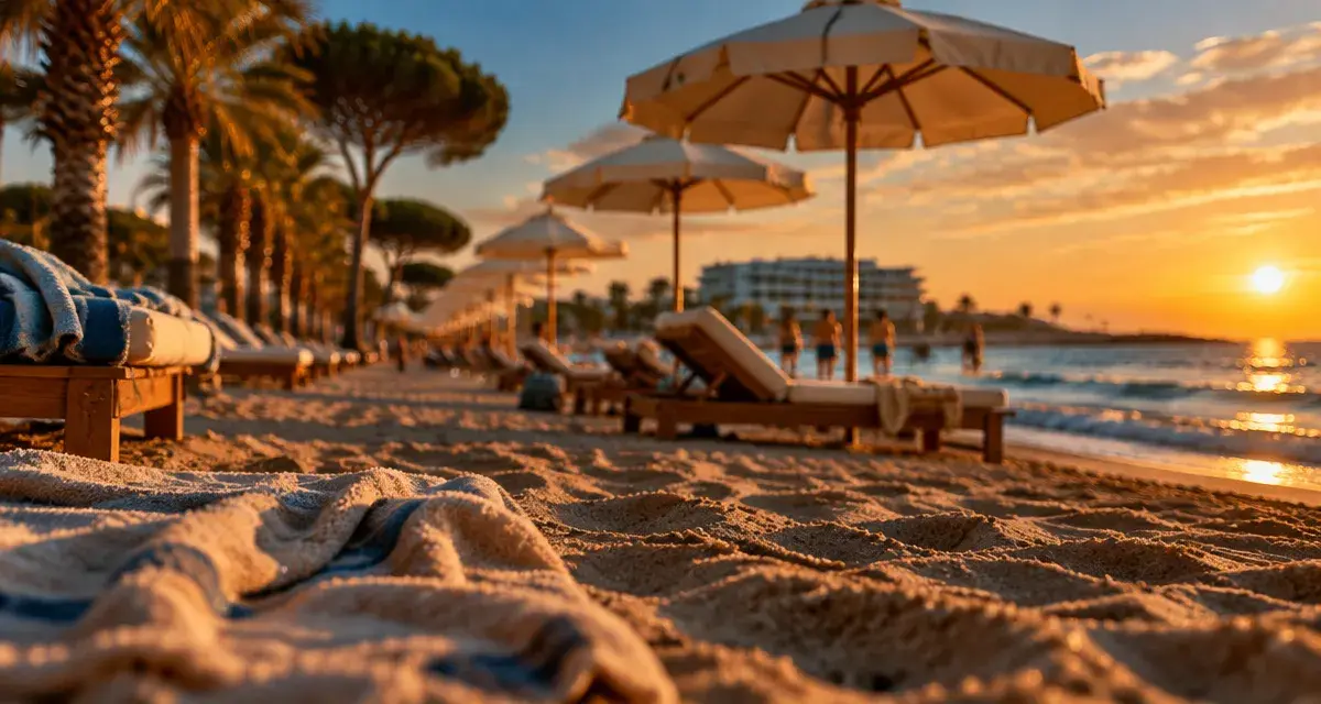 Golem Tirana County Albanie : plage et mer Adriatique au golden hour