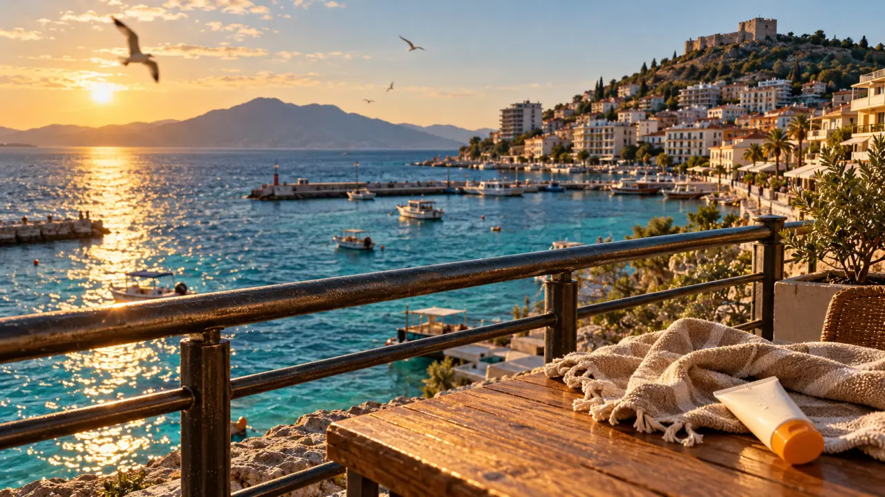Saranda Albanie vacances : vue sur Corfou depuis Saranda
