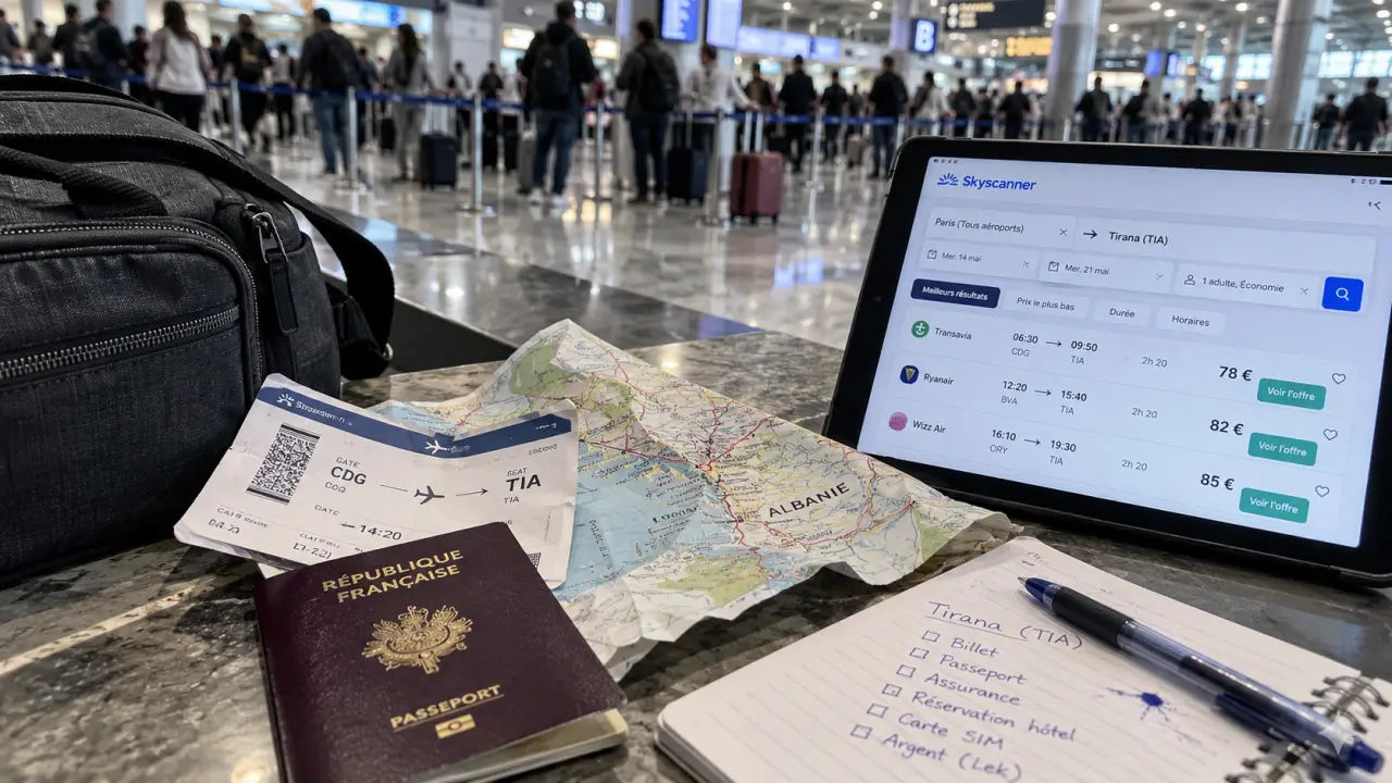 Vols vers Tirana Albanie : billet d’avion 30 € et comparateur